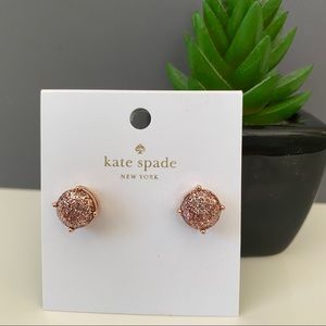Kate Spade | NWT Rose Gold Glitter Studs
